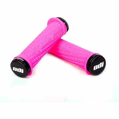 ODI Troy Lee Designs MTB Lock On Grips 130mm - Pink / Black