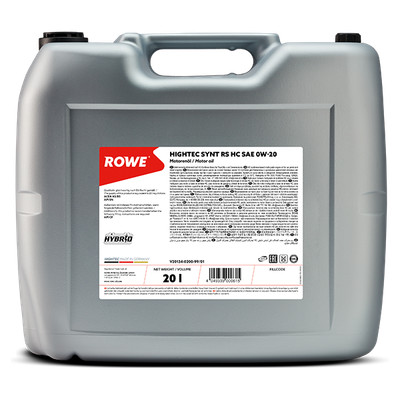 0W-20 Motorenöl 20L API SM SN CF ACEA A5 B5 Hybrid ROWE HIGHTEC SYNT RS HC