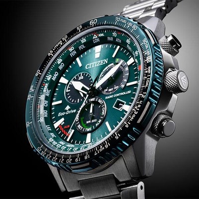 Pre-owned Citizen Cb5004-59w Promaster Eco-drive Radio-controlled Direct Flight Sky