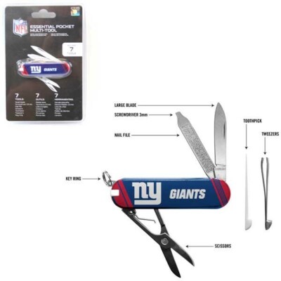 TWO (2) NEW YORK GIANTS, 7 USE MULTI-POCKET TOOL FROM THE SPORTS VAULT