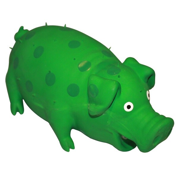 Latex Pig Dog Toy Happy Pet Green Blue Pink Large Grunting Puppy Fetch