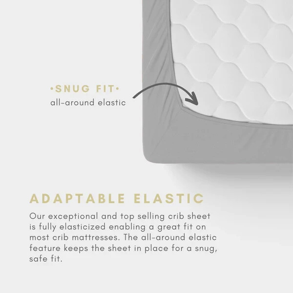 Kushies Cotton Flannel Baby Crib Sheet, Elasticized, Deer Black & White, 28"x52"