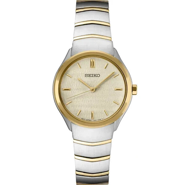 Pre-owned Seiko Champagne Sur550p1 Women's Quartz Watch 30mm Case Stainless Steel Band