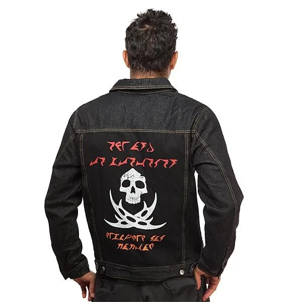 Star Trek Mens Sons Of Stovokor Klingon Honor Black Denim Jacket New L