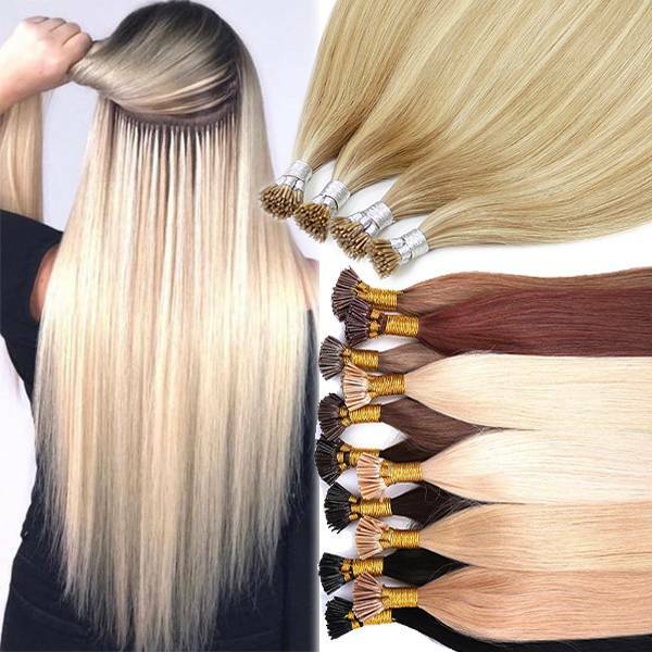 8a Thick Remy I Tip Per Bonded Real Human Hair Extensions