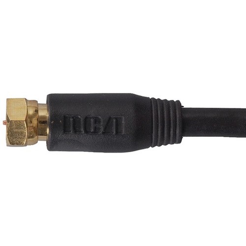 RCA 100FT RG6 COAX CBL BLK VHB6111R Theater Audio Cables Interconnects Connects