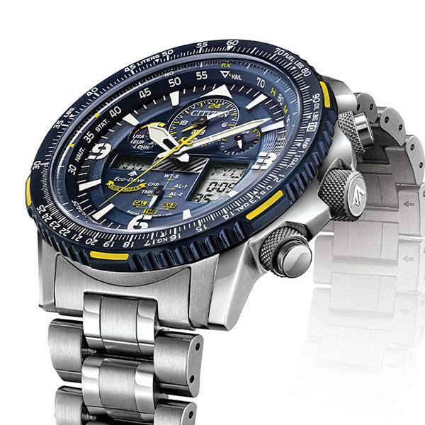 Pre-owned Citizen Promaster Sky Jy8078-52l Blue Angels Eco-drive Radio Solar Watch 45.4mm In Silver
