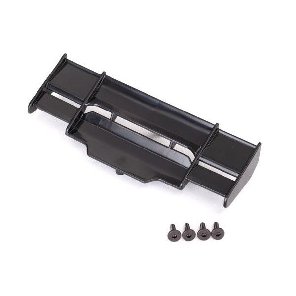 Parts For Traxxas Rustler 4x4 VXL XL-5 Black Wing Spoiler with 3x8mm Screws