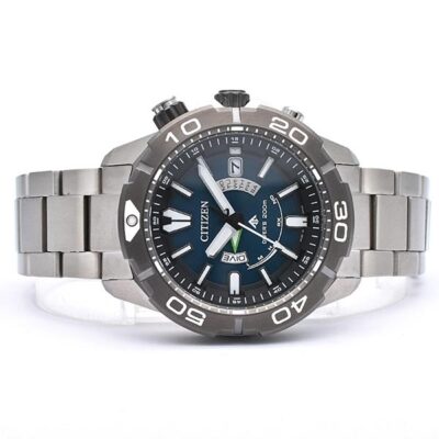 Pre-owned Citizen Promaster Marine Eco-drive As7145-69l Black Solar Men's Watch In Box