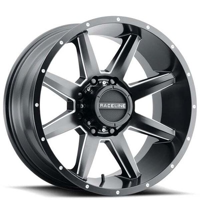 17 20 22'' Raceline Wheels 954M Stryker Satin Black Milled Off-Road Rims (4pcs)