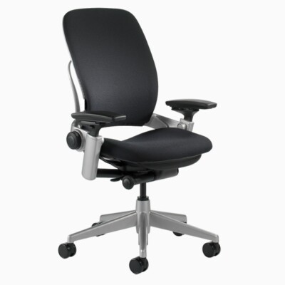 steelcase leap v2 office chair black new in box 235163933056