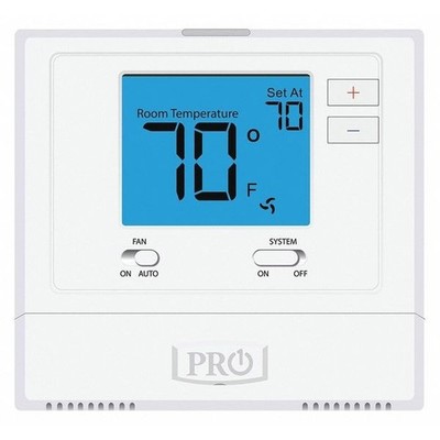 Non Programmable Thermostat 1H 1C 24VAC Wall Mount Heat Cool White