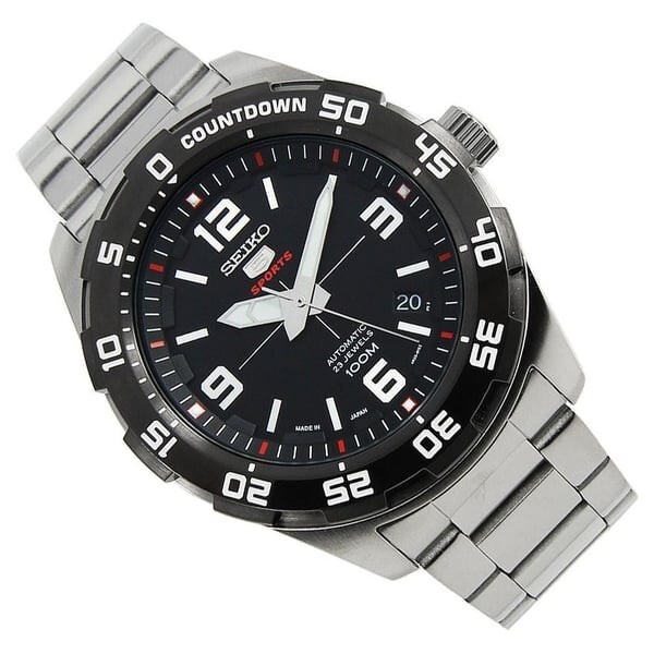 Pre-owned Seiko 5 Sports Srpb81j1 Men's Analog Watch Automatic Steel 43mm Black Dial