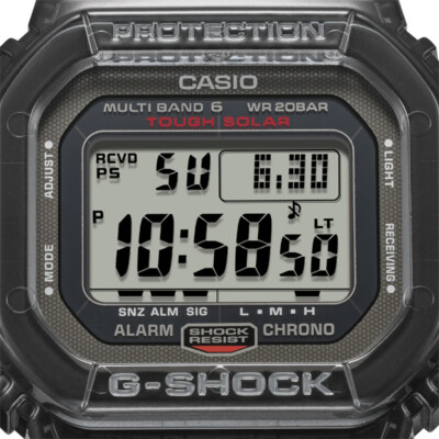Pre-owned Casio G-shock Men's Watch Gw-s5600u-1jf Origin Solar Radio Carbon Fiber Digital