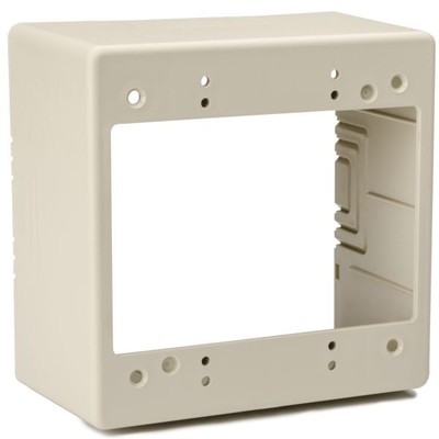 TSRI-JBD2 Dual Gang Junction Box, PVC, Ivory by Hellermann Tyton