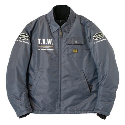 24-25Vanson Coach Jacket Svs2405W Gray L Size japan