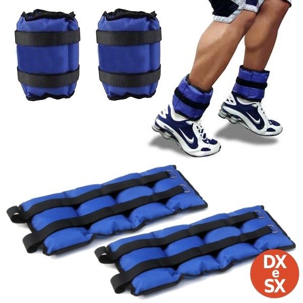 Coppia Pesi Caviglie Polsi Cavigliere Sport Arti Marziali Allenamento 1,5kg dfh