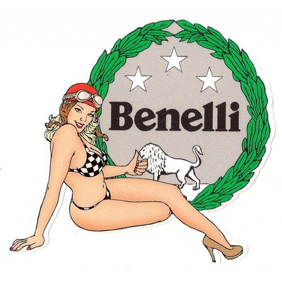BENELLI right Pin Up droite Sticker vinyle laminé