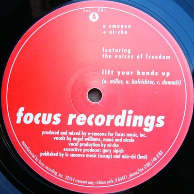 E Smoove & Ni-Che - Lift Your Hands Up - USA Promo 12'' Vinyl - 1999 - Focus