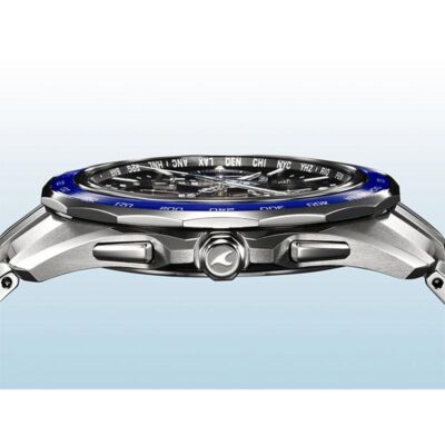 Pre-owned Casio Oceanus Ocw-s7000-1ajf Black Manta Slim Case Chrono Men's Watch In Box