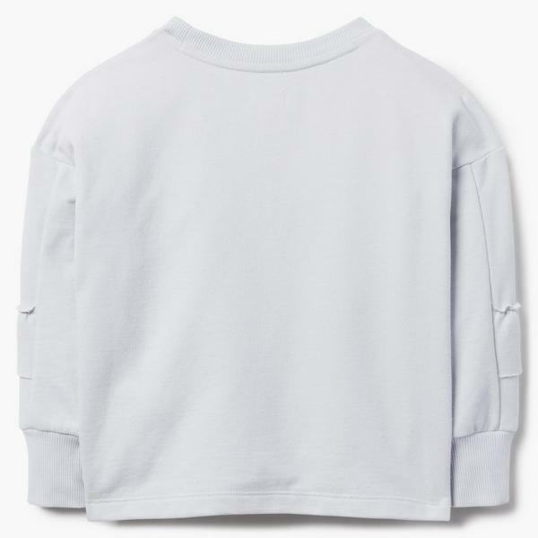 NWT Gymboree Girls Dove Grey Ruffle Sweatshirt Size 5 6 7 8 10 12