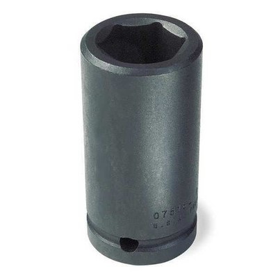 Impact Socket 3/4 Drive 1 9/16 Deep 6 Point Alloy Steel Black Oxide Heavy Duty