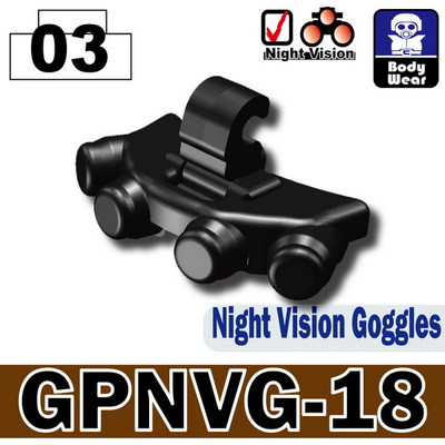 GPNVG-18 Tactical Army Night Vision Goggles compatible w/toy brick minifig