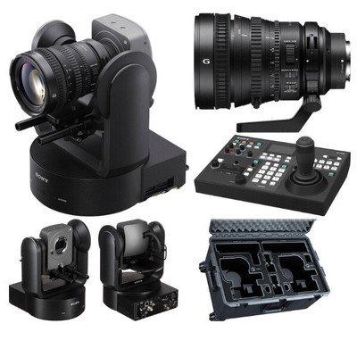 2-Sony FR7 PTZ Cameras w/28-135mm Zoom Lens w/Sony RM-IP 500 Controller & Case