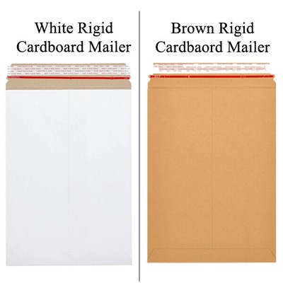 Cardboard Mailer Shipping Envelope Flat Rigid Mailer Choose: Size, Color & Pack