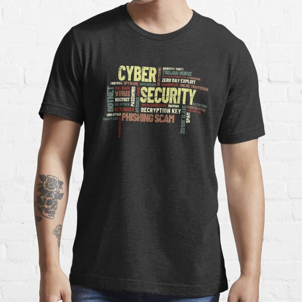 Cyber Security CISSP Information Security Word Cloud Essential T Shirt