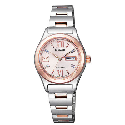 Pre-owned Citizen Collection Pd7166-54w Pink Mechanical Women's Watch In Box