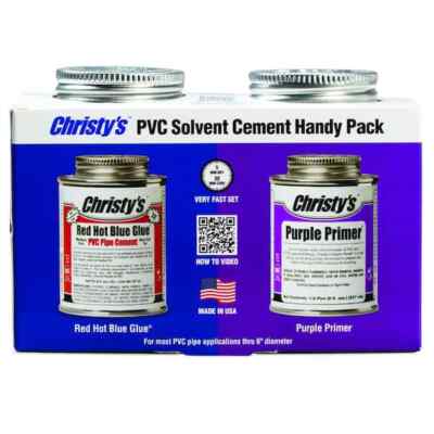 8 Oz. PVC Red Hot Blue Glue and Purple Primer Handy Pack