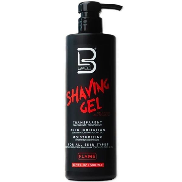 L3VEL3 Shaving Gel Flame 16.9 oz