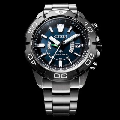 Pre-owned Citizen Promaster Marine Eco-drive As7145-69l Black Solar Men's Watch In Box