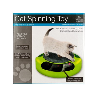 Cat Scratch Pad Spinning Toy with Mouse Colors May Vary
