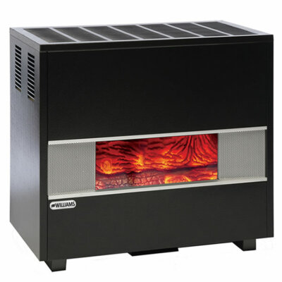 Williams - 35K BTU - Fireplace-Look Gas Room Heater - 68% AFUE