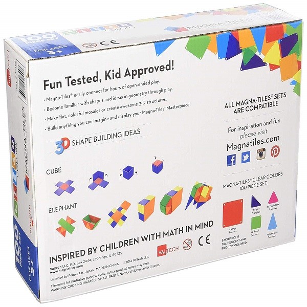 Magna-Tiles Clear Colors 100-Piece Set