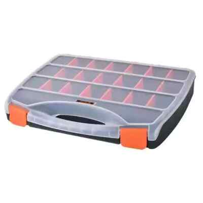 Plastic Small Parts Organizer Storage Screws Bolts Nuts Tool Case 21 Compartment