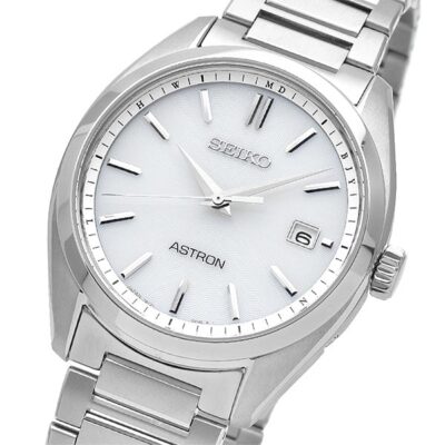 Pre-owned Seiko Astron Astron Sbxy029 Silver Solar Radio Controlled Men's Watch In Box