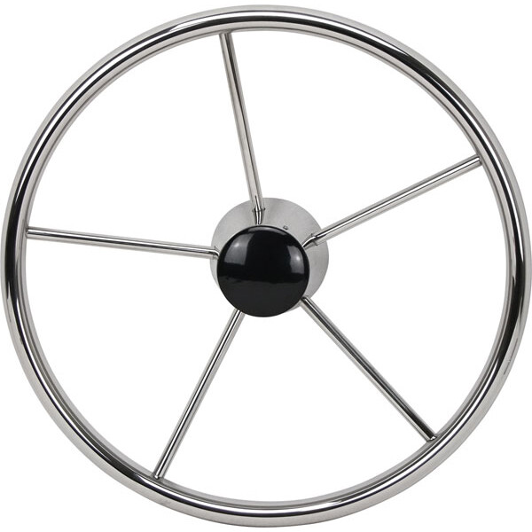 Boat Steering Wheel 5 Spoke Stainless Steel 10° Dish 390mm Diameter 3/4" Shaft eBay