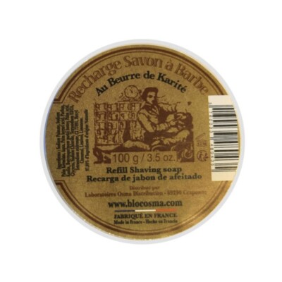 Hochwertige Rasierseife REFILL 100 g mit Sheabutter & Kaolin OSMA made in France