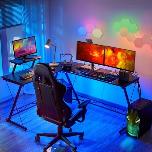 51''/64'' L-Shape Corner Computer Desk for Gaming Writing Study Office PC Laptop