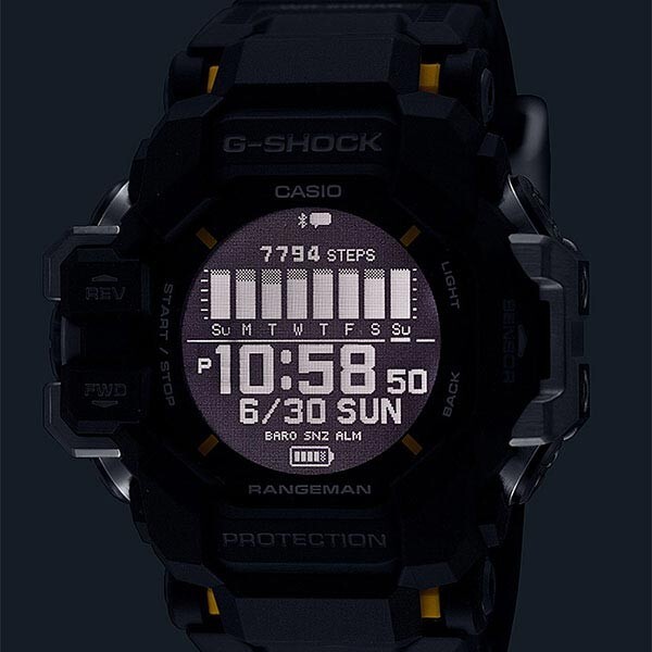 Pre-owned Casio G-shock Gpr-h1000-1jr Rangeman Master Of Bluetooth Gps Sport Men