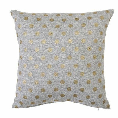 Bloomingville Kissen Dots Grau / Gold