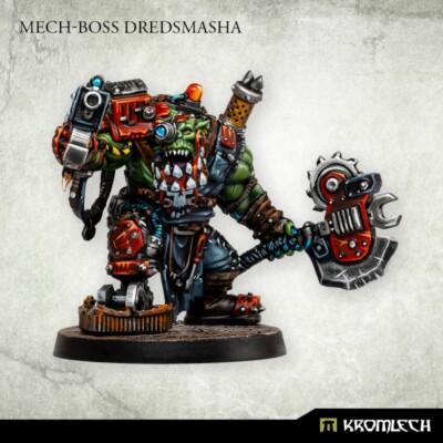 Big Mek with Kustom Force Field Mega Armour Kromlech Mech-Boss Dredsmasha