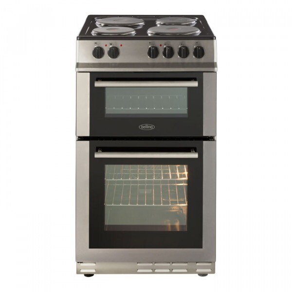 Belling 50cm electric double oven cooker, white or silver NEW graded