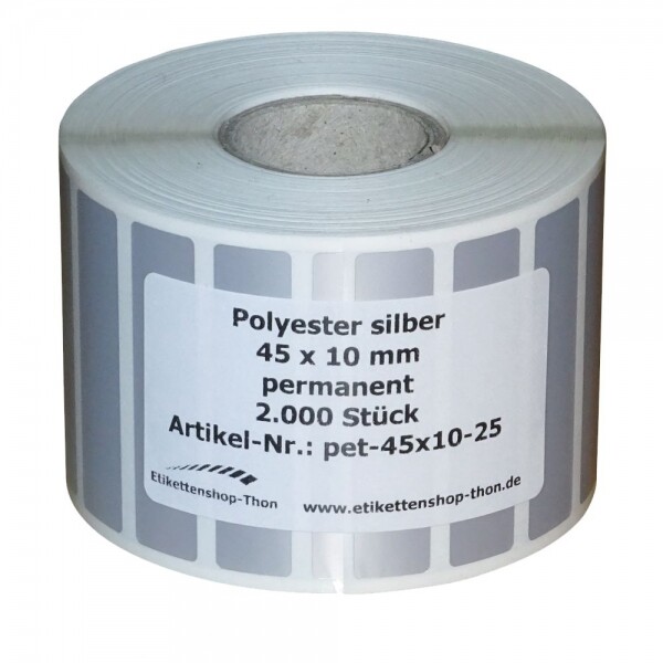 Typenschilder / Polyestre ÃTiquettes - 45 X 10 Mm - 2000 PiÃ¨Ce - Manchon 25 Mm