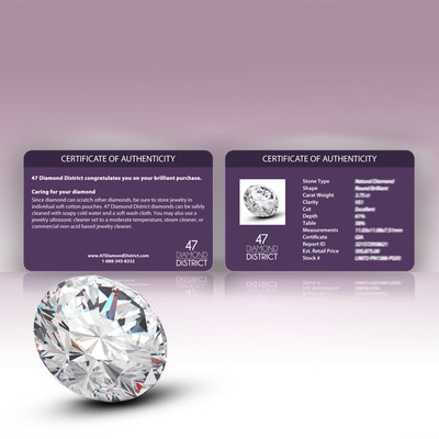 4.37ct. I-VVS2 Ex Cut Round Brilliant GIA Certified Diamond 10.52x10.57x6.50mm