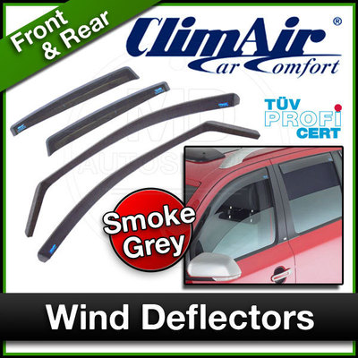 CLIMAIR Car Wind Deflectors PEUGEOT 407 4 Door 2004 to 2010 Front & Rear SET