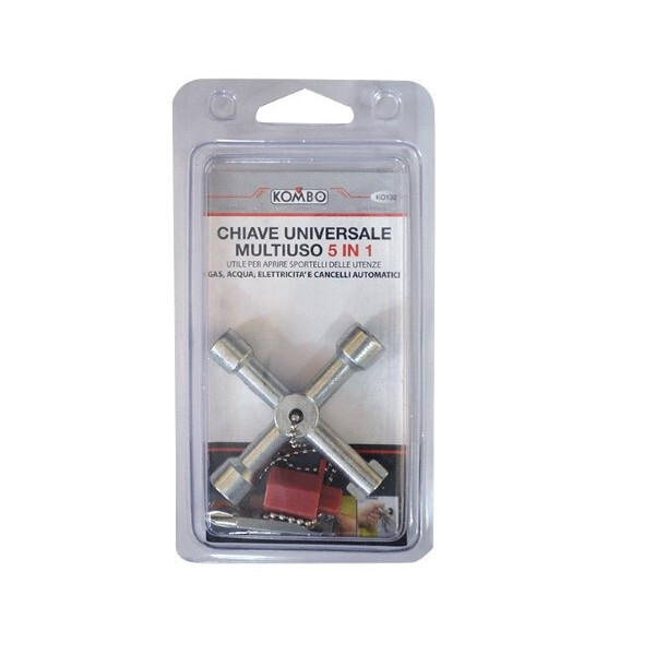 CHIAVE UNIVERSALE PER SPORTELLI UTENZE 5 in 1 TAVELLINO TAVELLINI CONTATORI